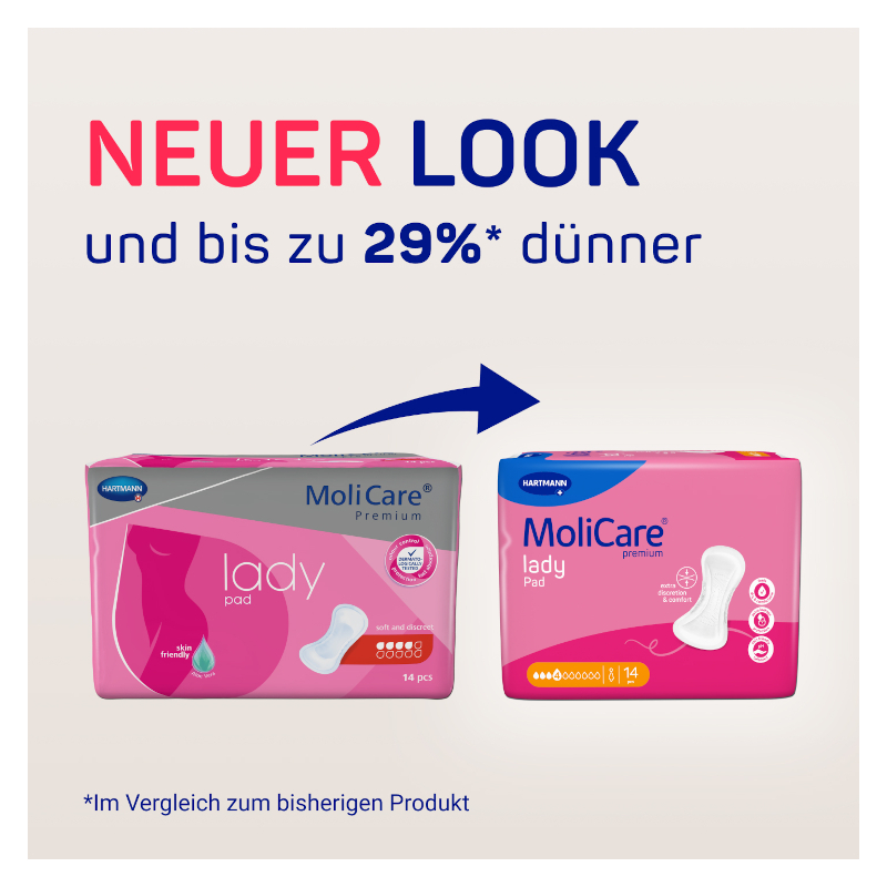 Vergleich der alten mit der neuen Packung.